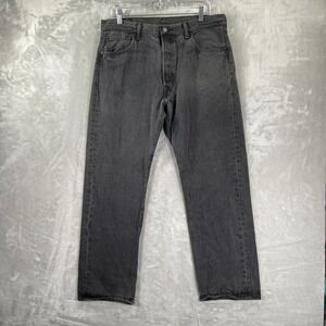 Levi's 501xx Jeans men's 34x29 Black Denim Original Fit Button Fly Dark Wash